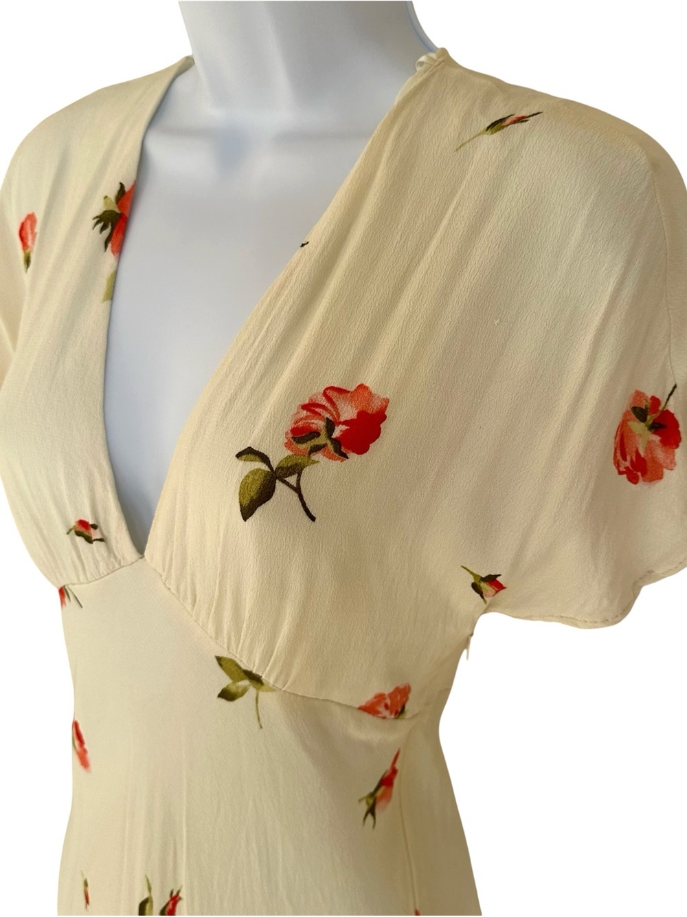 Zara Floral Printed V-Neck Maxi Dress - Picture 8 of 16